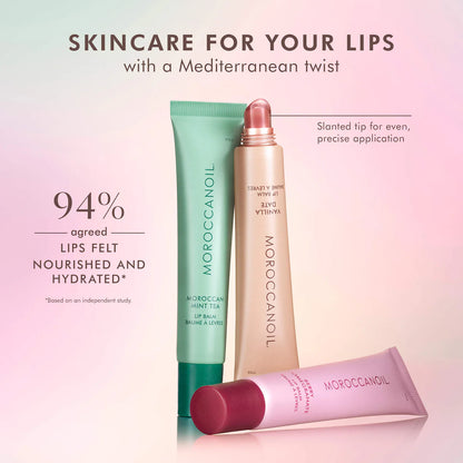 Moroccanoil Lip Balm Trio Gift Set – Hydrating Argan + Peptide Lip Treatment
