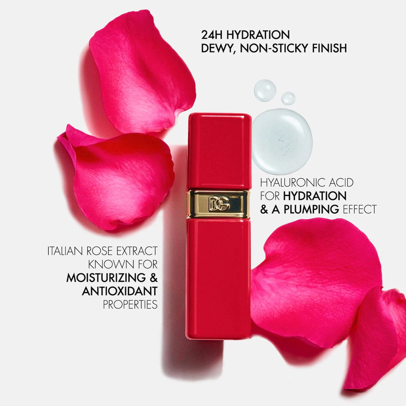 Dolce&Gabbana Rose Dew Lip Bite 24H Hydrating Glossy Lip Tint