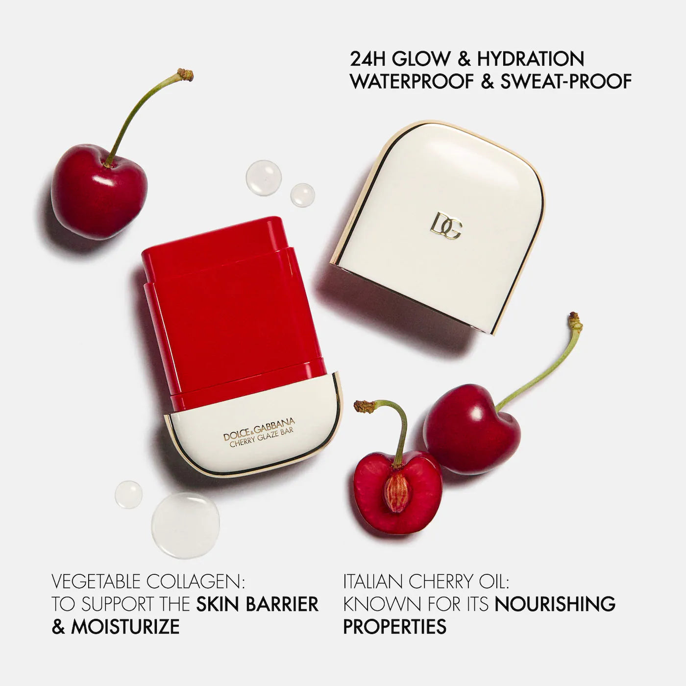 Dolce&Gabbana Cherry Glaze Bar 24H Lasting Glow & Waterproof Cream Blush Stick