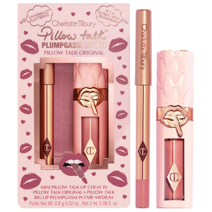 Charlotte Tilbury Mini Pillow Talk Plumpgasm Lip Liner and Lip Gloss Set