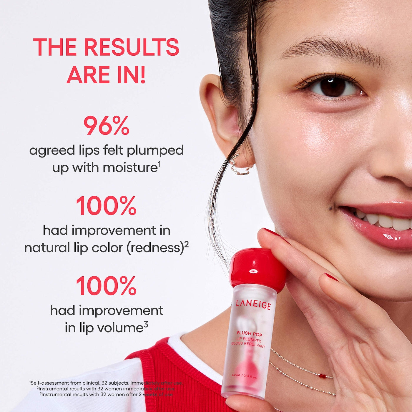 LANEIGE Flush Pop Plumping Peptide Lip Gloss Treatment