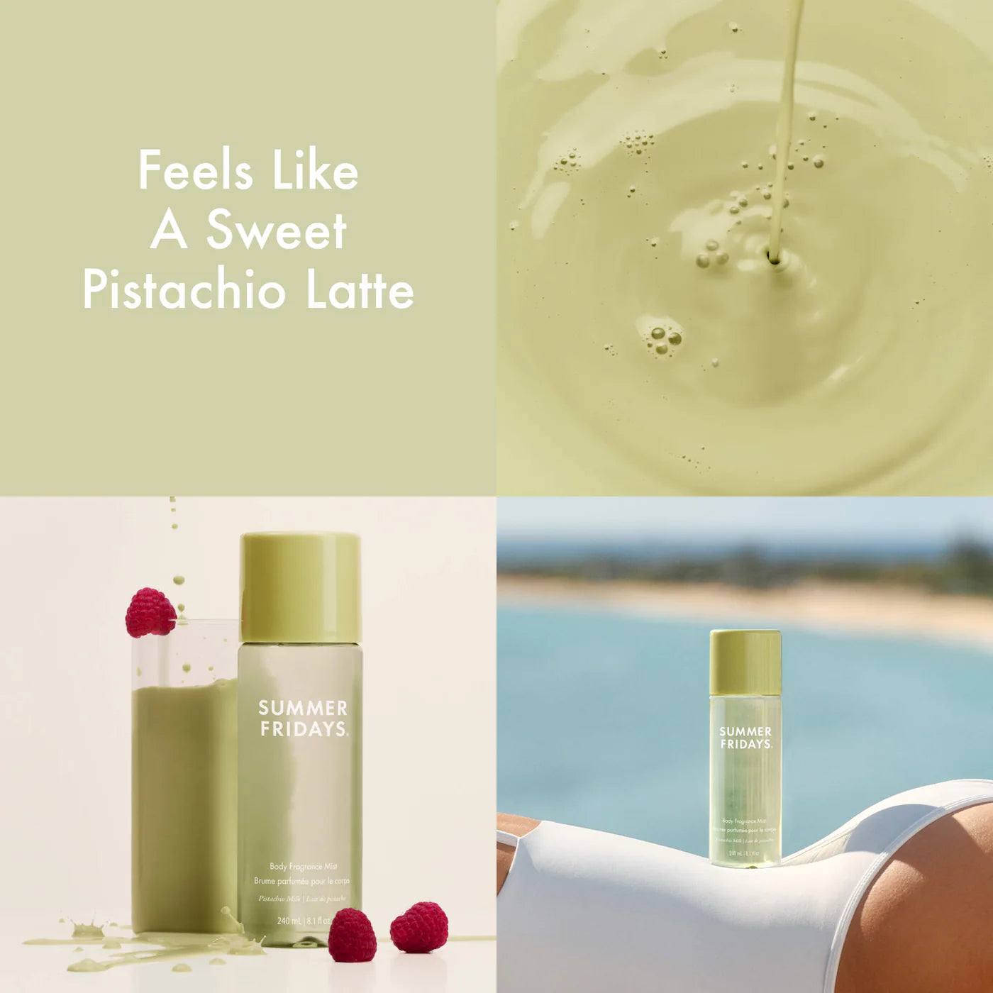 Summer Fridays Pistachio Milk Hair + Body Fragrance Mist