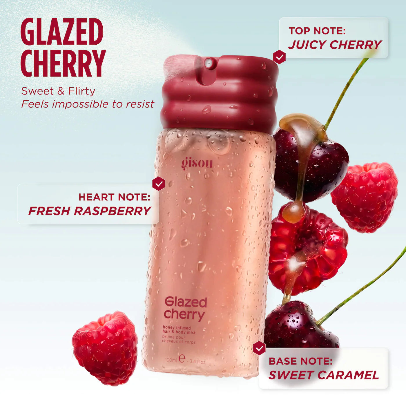 Gisou Glazed Cherry Honey Infused Hair & Body Mist
