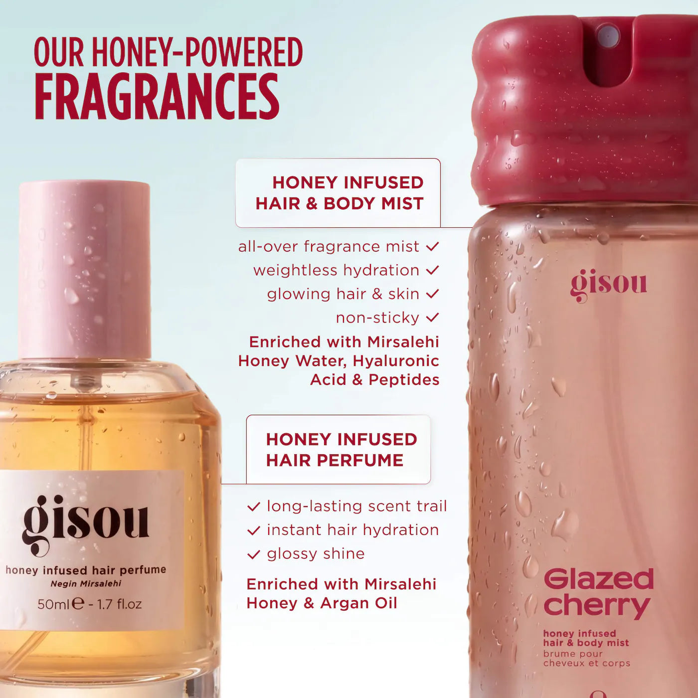 Gisou Glazed Cherry Honey Infused Hair & Body Mist