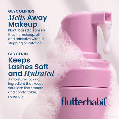 FlutterHabit Foam a Friend Foaming Lash Cleanser with Brush