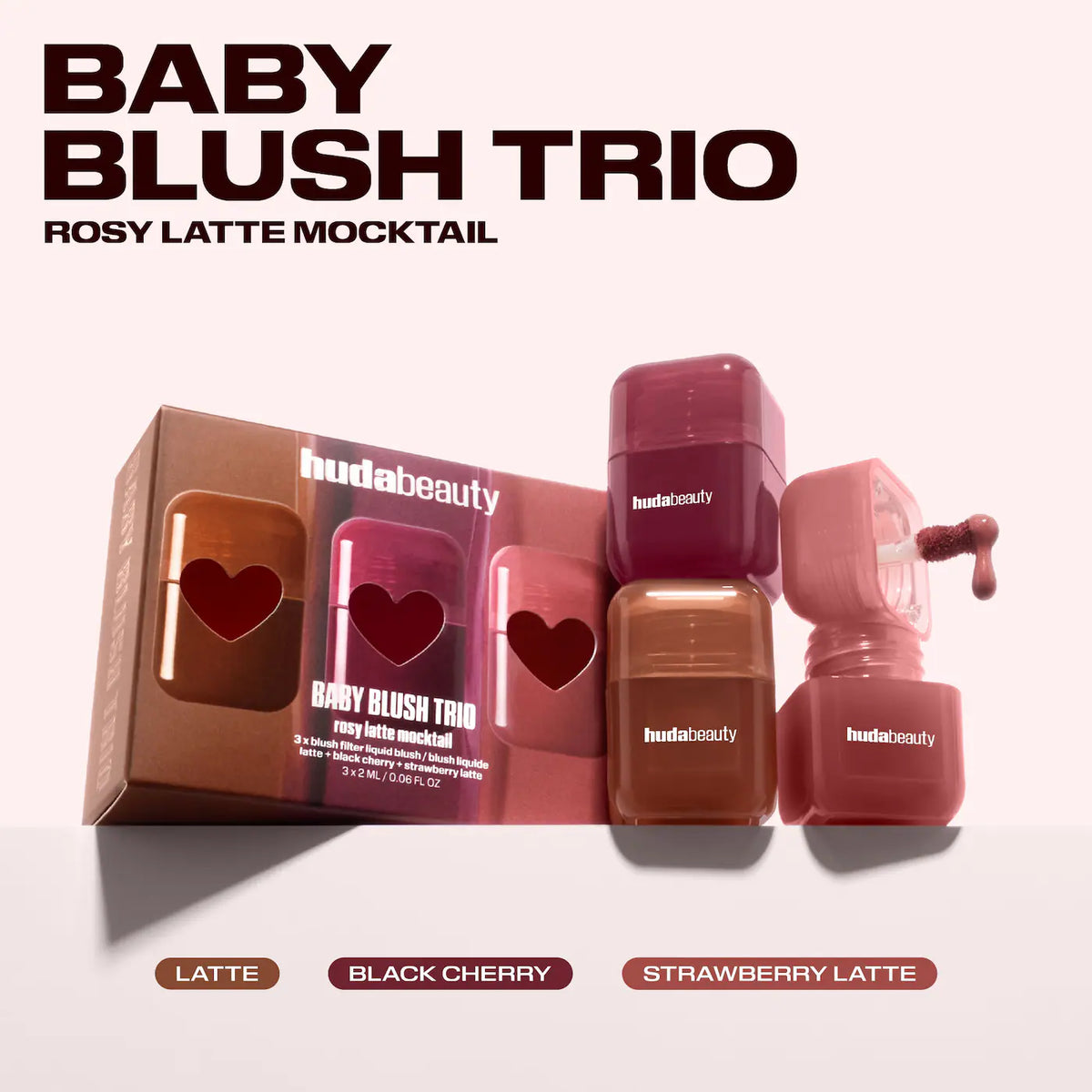 HUDA BEAUTY Mini Blush Mocktail Trio Gift Set
