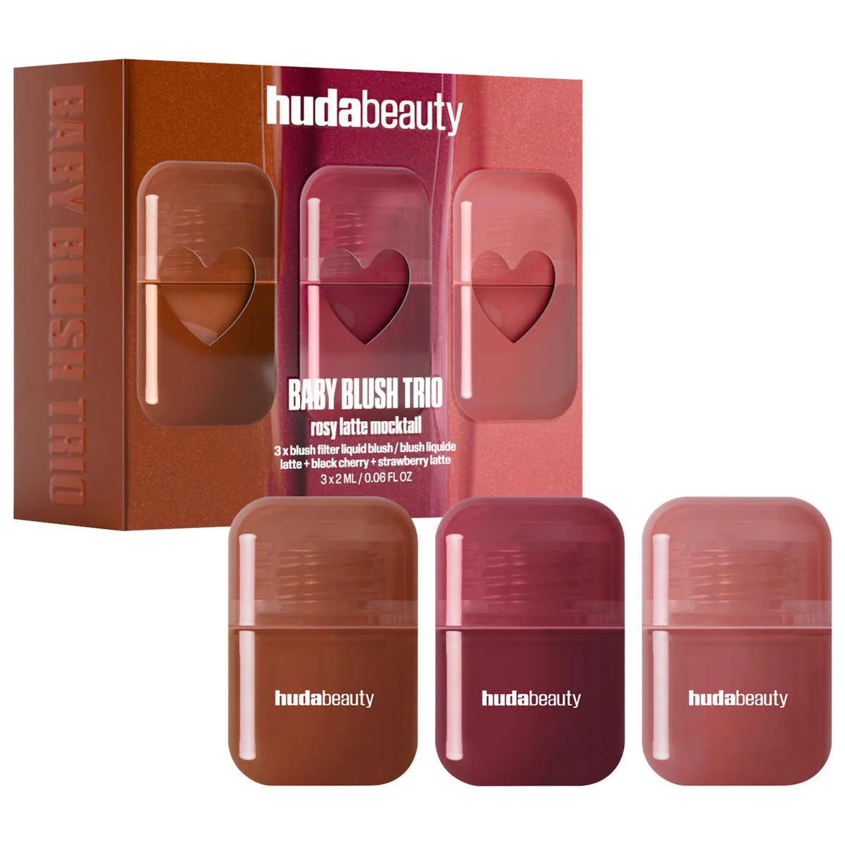 HUDA BEAUTY Mini Blush Mocktail Trio Gift Set