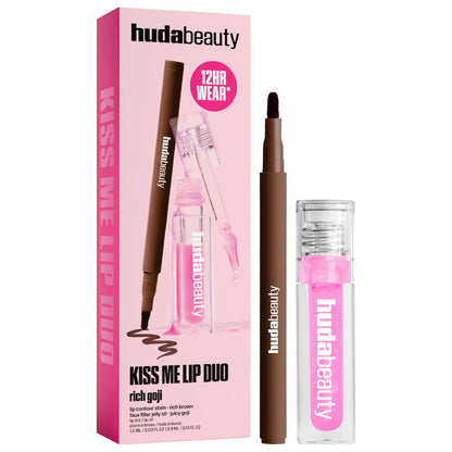HUDA BEAUTY Kiss Me Lip Contour Stain and Lip Jelly Gift Set