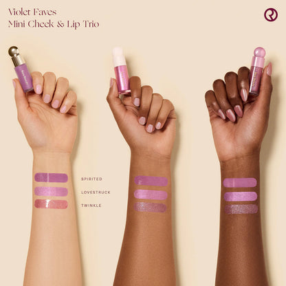 Rare Beauty Violet Faves Mini Cheek and Lip Trio Makeup Gift Set