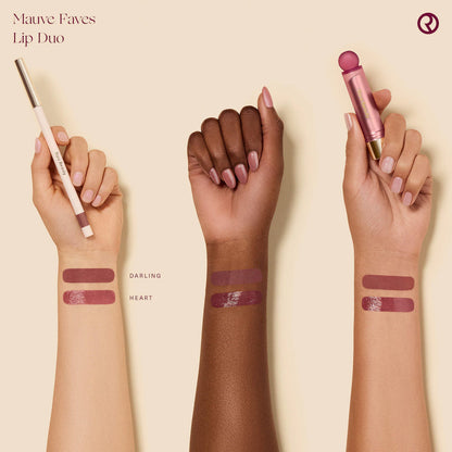 Rare Beauty Mauve Faves Lip Duo Makeup Gift Set