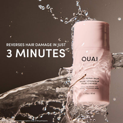 OUAI Detox Clarifying Shampoo + Bond Repair Balm Hair Mask Gift Set