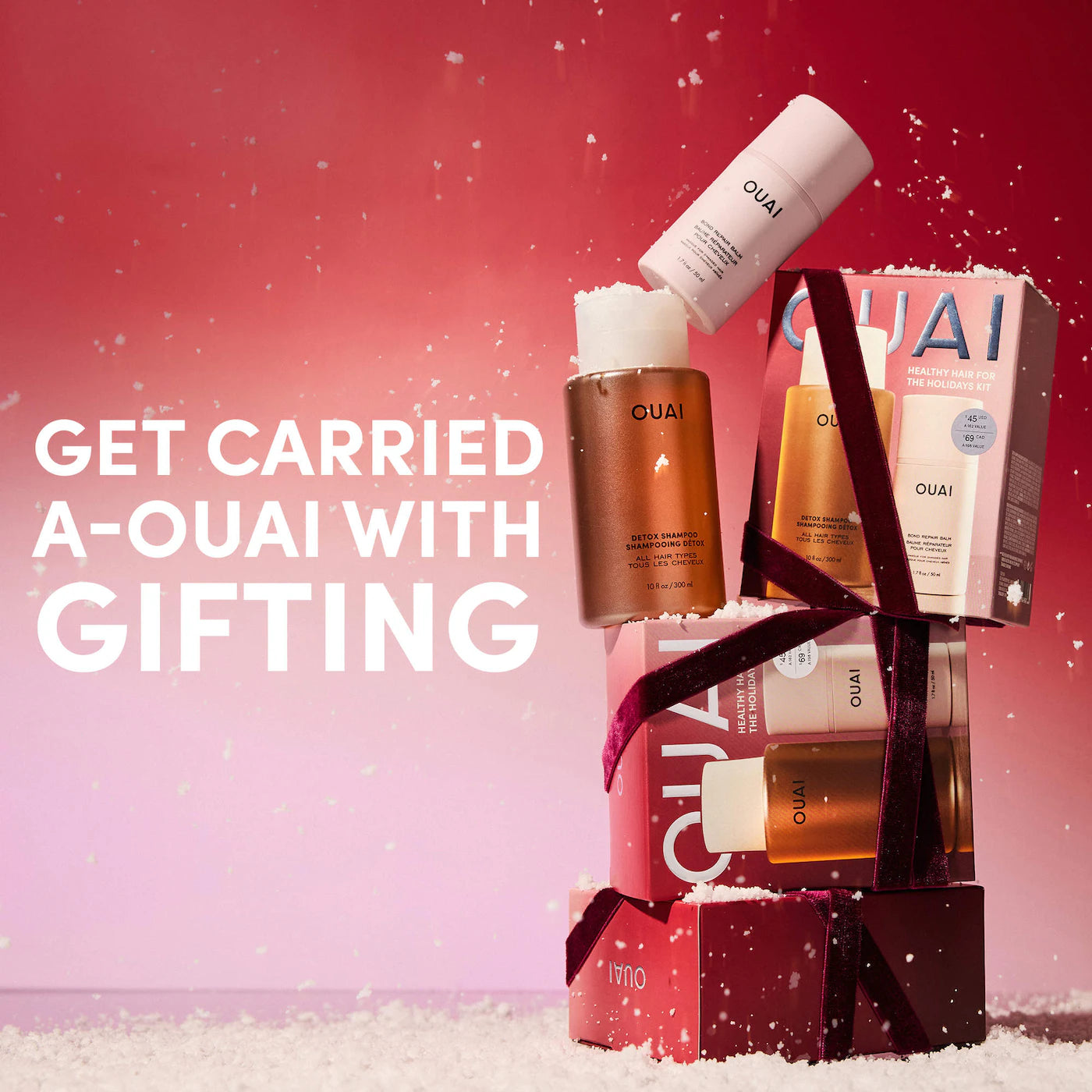 OUAI Detox Clarifying Shampoo + Bond Repair Balm Hair Mask Gift Set