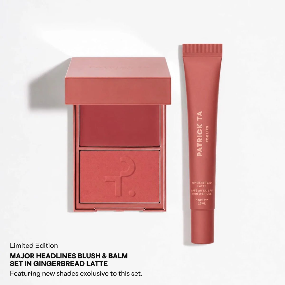 PATRICK TA Major Headlines Double-Take Crème & Powder Blush Duo & Lip Balm Makeup Gift Set