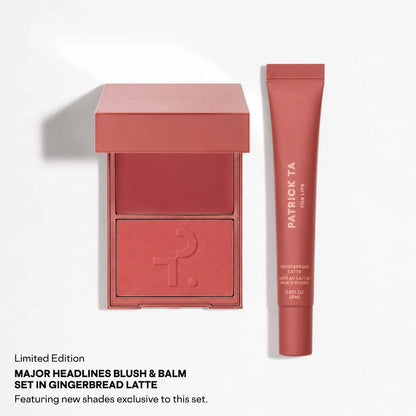 PATRICK TA Major Headlines Double-Take Crème & Powder Blush Duo & Lip Balm Makeup Gift Set