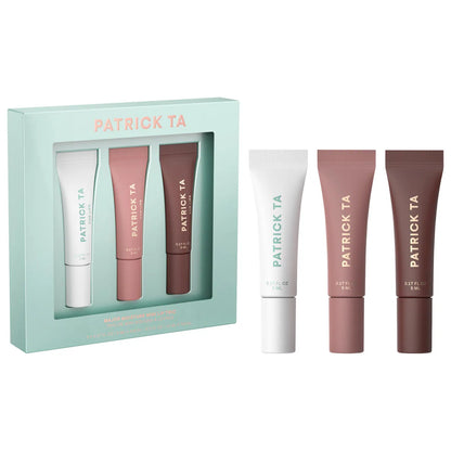 PATRICK TA Mini Major Moisture Smoothing and Hydrating Tinted Lip Balm Trio